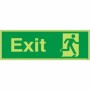 Glow In The Dark Exit Man Running Right Sign