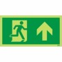 Glow In The Dark Fire Exit Symbol Only With Arrow Up Sign