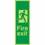 Glow In The Dark Fire Exit Running Man Right Sign