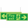Glow In The Dark Double Sided Fire Exit Left / Right Sign