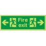 Glow In The Dark Fire Exit Left and Right Sign