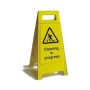 Cleaning in progress free standing sign 600mm