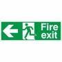 Fire Exit Arrow Left emergency escape route sign