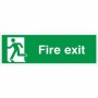 Extra large fire exit running man left sign