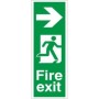 Fire Exit Arrow Right Sign with right-pointing arrow and running person symbol