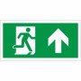 Fire Exit Symbol Only With Arrow Up Sign with running person and upward arrow