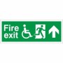 Refuge Fire Exit Up Sign with wheelchair symbol and upward-pointing arrow