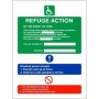 Fire Action Refuge emergency safety sign