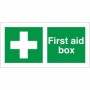 Green and white First Aid Box Sign with first aid cross