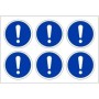 Pack of 24 caution safety stickers