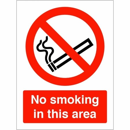 No Smoking In This Area prohibition sign