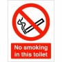 No Smoking In This Toilet prohibition sign
