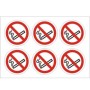 No smoking prohibition labels sheet