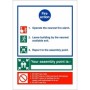 3 Point Fire Action Notice Your Assembly Point Is Sign