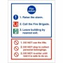 3 Point Fire Action Notice Raise The Alarm Sign