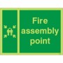 Glow in the Dark Fire Assembly Muster Point Sign BS 5499 & ISO 7010 Compliant