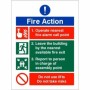 Operate Nearest Fire Alarm Call Point Sign with fire action instructions