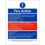 Personal Emergency Evacuation Plan PEEP Sign with fire action instructions