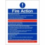 Fire Action If Fire Breaks Out In Your Flat Sign