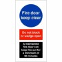 Fire Door Keep Clear A Maintained Fire Door safety sign