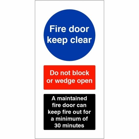 Fire Door Keep Clear A Maintained Fire Door safety sign