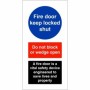 Fire Door Keep Locked Shut A Fire Door Is Vital safety sign