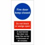 Fire Door Keep Closed A Maintained Fire Door safety sign