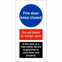 Fire Door Keep Closed A Fire Door Is Vital safety sign