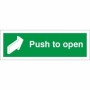 Push To Open Instruction Sign | Safety Signs UK