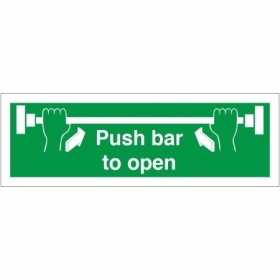Push Bar To Open Emergency Exit Sign