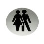 Unisex Symbol Premier Door Sign with black male and female symbols