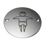 Boys toilet aluminium sign with recognised washroom symbol