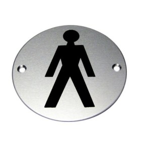 Male Symbol Premier Door Sign with black male facility symbol