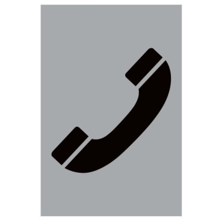 Aluminium Telephone symbol sign for workplace and public building communication points