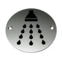 Shower aluminium sign with recognised shower symbol