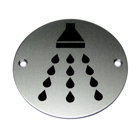 Shower aluminium sign with recognised shower symbol