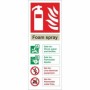 Photoluminescent Foam Spray Fire Extinguisher Identification Sign
