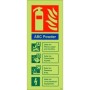 Glow in the Dark ABC Powder Fire Extinguisher ID Sign