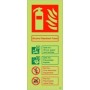 Glow in the dark alcohol resistant foam fire extinguisher ID safety sign Class C