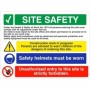 Site Safety Safety Helmets Must Be Worn Multi Message Safety Board