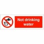 Not Drinking Water Hygiene Sign with prohibition symbol