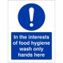 Food hygiene wash only hands here mandatory sign