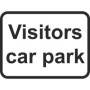 Visitors car park traffic sign for designated parking areas