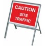 Caution Site Traffic Road Sign | Safety Signs UK
