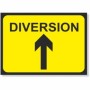 Diversion arrow up reflective road sign with upward arrow