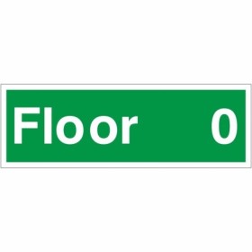 Floor 0 Floor Level Identification Sign