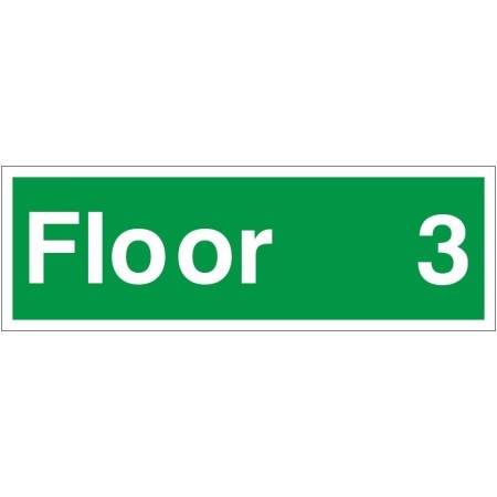 Floor 3 Floor Level Identification Sign