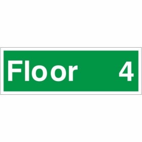 Floor 4 Floor Level Identification Sign
