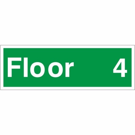 Floor 4 Floor Level Identification Sign