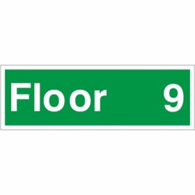 Floor 9 Floor Level Identification Sign